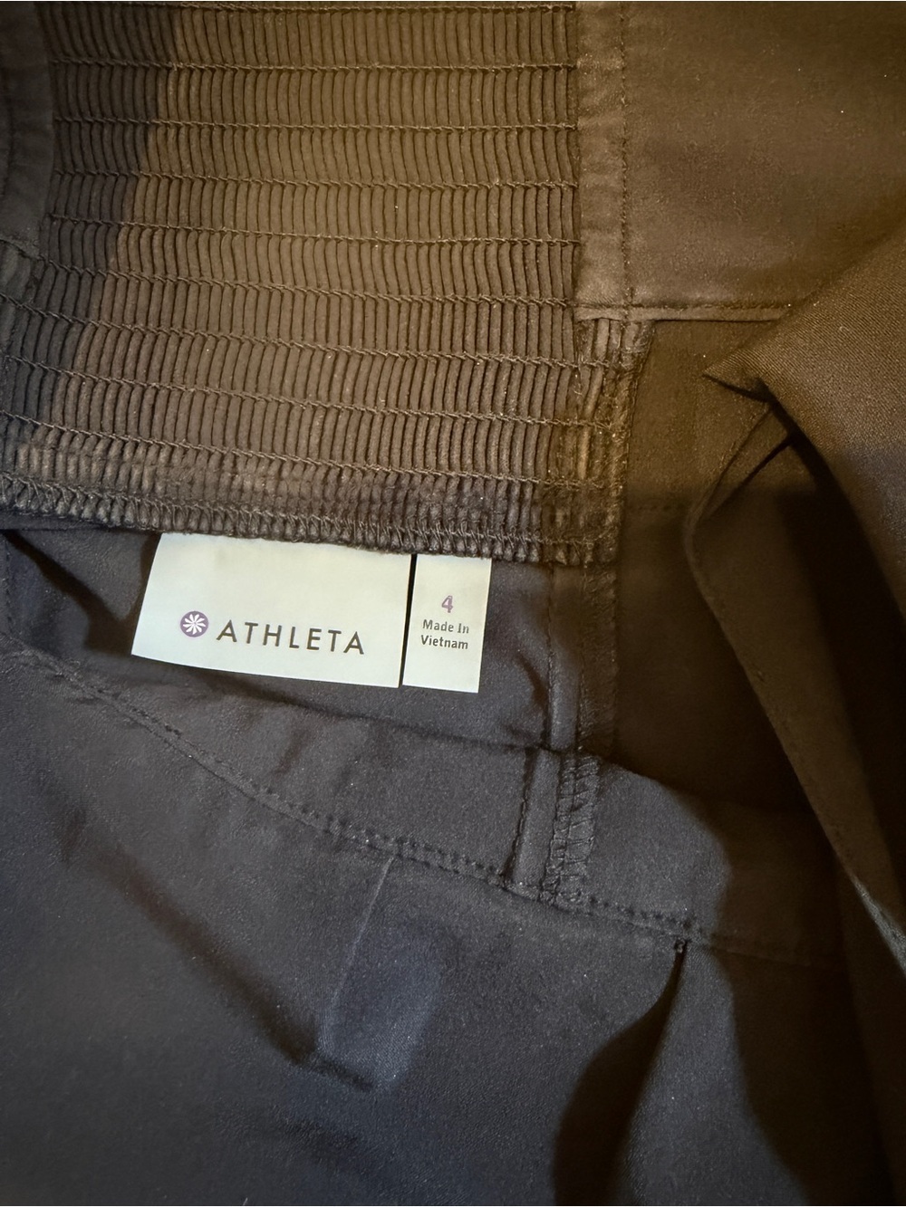 Athleta Black V-Neck Tie-Back Skater Dress - Picture 5 of 5